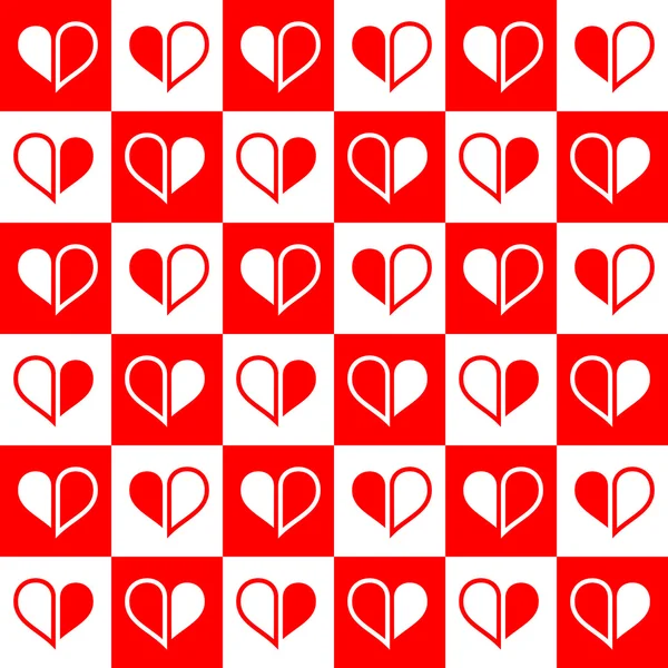 Seamless red heart halves — Stock Vector