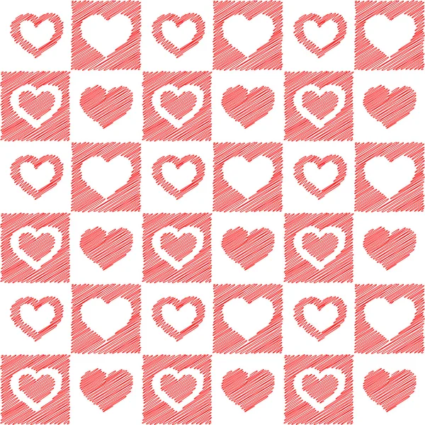 Dikişsiz kırmızı kalpler kroki