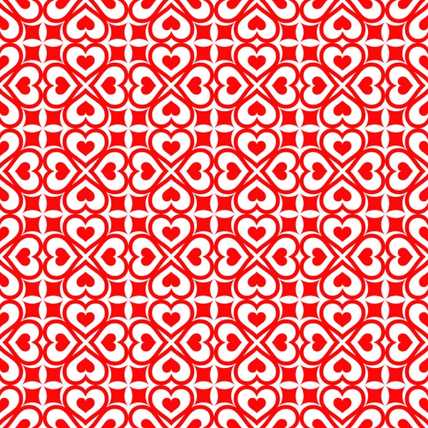Festive sans couture des cœurs rouges — Image vectorielle
