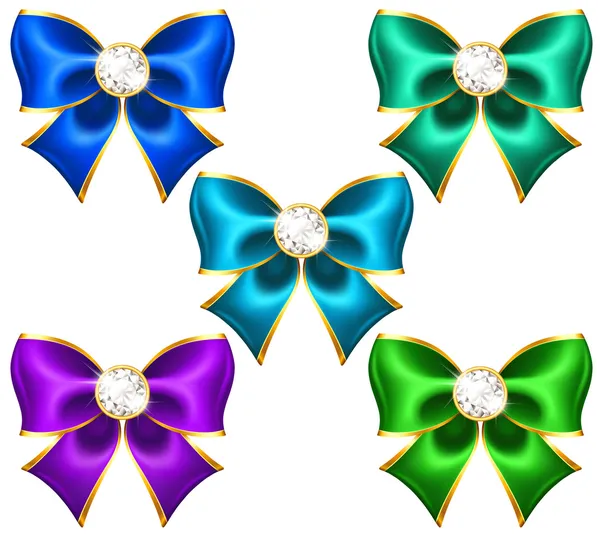 Arcs festifs avec diamants — Image vectorielle