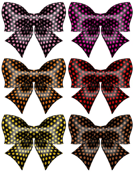 Holiday siyah puantiyeli yay