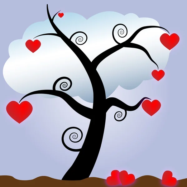 Árbol del amor — Archivo Imágenes Vectoriales