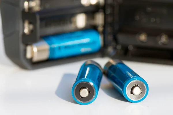 Batterie Ricaricate Proiettore Turistico Foto Appositamente Sfocata — Foto Stock