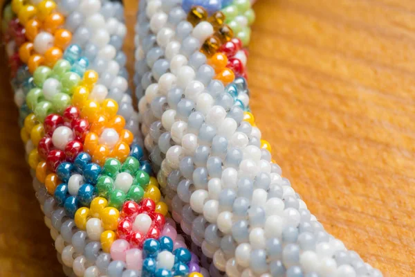 Modèle Perles Mode Élément Collier Fait Main Loisirs Travaux Aiguille — Photo