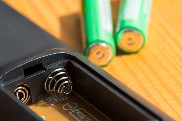 Batterien Und Fernbedienung Austausch Der Batterien Der Fernbedienung — Stockfoto