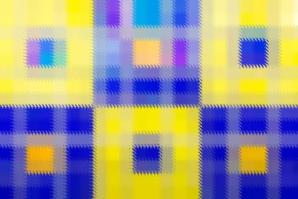 Plain Vierkante Patroon Van Blauwe Gele Kleuren Naadloze Illustratieformulieren Voor — Stockfoto