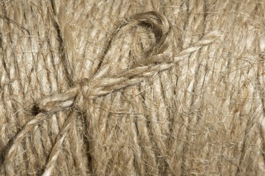 Doğal jüt ipliğinin arka planı. Tekstil ekoseli.