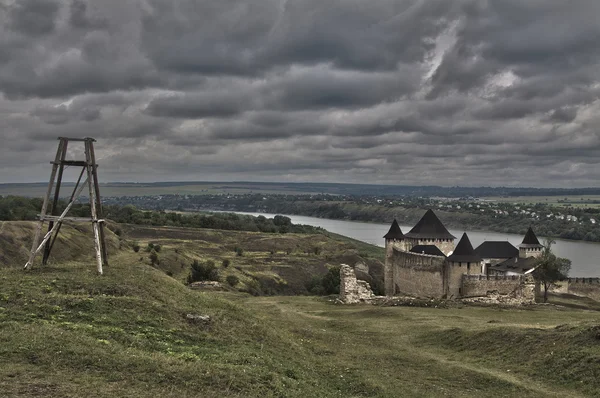 HDR panorama zamek Chocimski — Zdjęcie stockowe