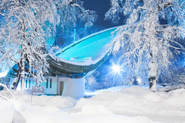 大雪覆盖的露天剧场 — 图库照片