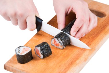 Cut sushi roll