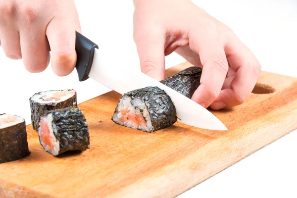Cut sushi roll