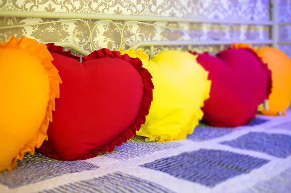 Hearts pillows — Stock Photo, Image