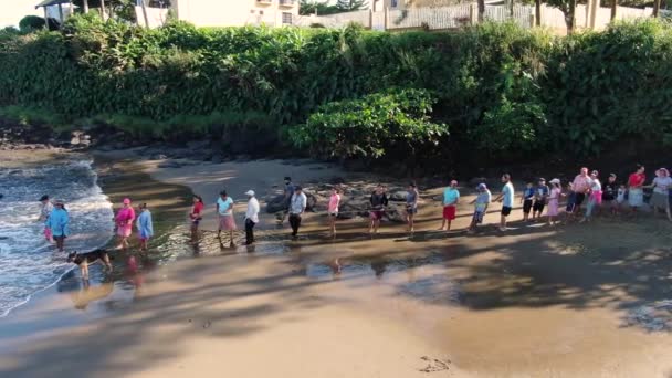 Kézműves Kollektív Halászat Playa Hermosa Légi Drónjában Hagyományos Vagy Megélhetési — Stock videók