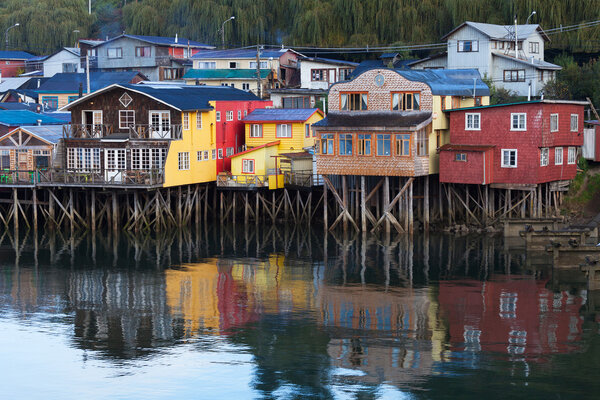 Houses on stilts in Castro