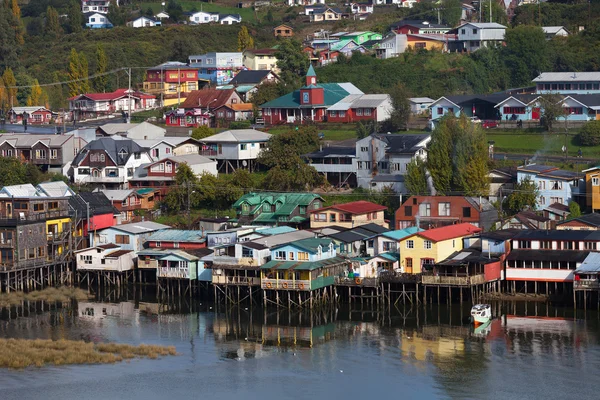 Houses on stilts in Castro — Stock Photo, Image