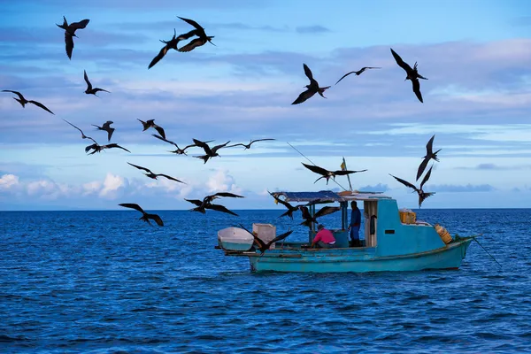 Fiskare i Stilla havet — Stockfoto