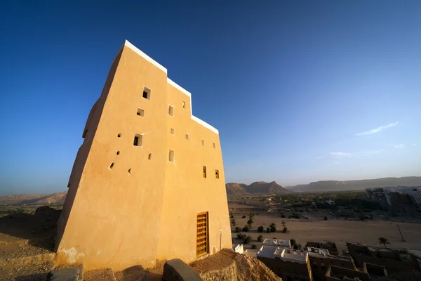 Jarda perto das casas em Shibam — Fotografia de Stock