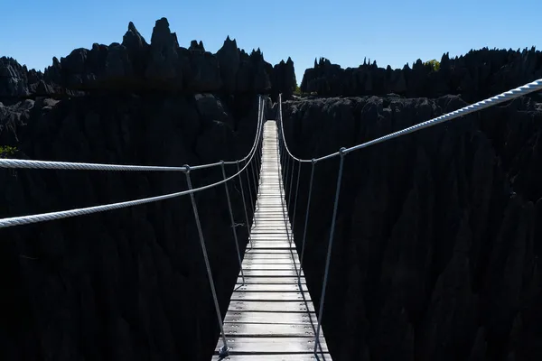 Ponte di legno in Madagascar — Foto Stock