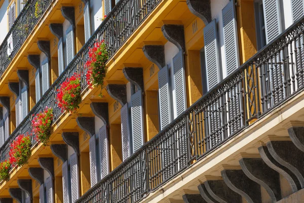 Spain building with balcony — Stock Photo, Image