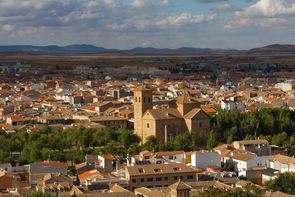 Blick auf die Stadt Consuegra Stockbild