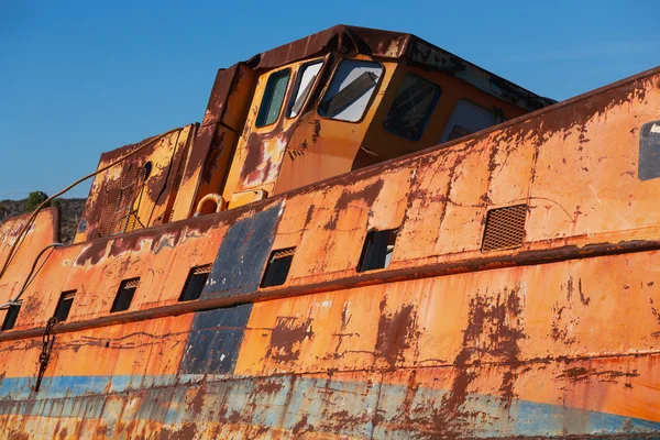 Primo piano della nave distrutta — Foto Stock