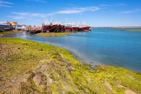 Ships on the Atlantic coast of Patagonia — Stock Photo, Image