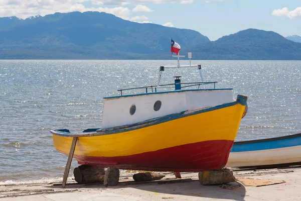 Łódź, patagonia, chile — Zdjęcie stockowe