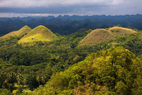 Čokoládové kopce, ostrov bohol — Stock fotografie