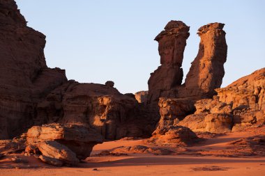 Stones in the Sahara desert clipart
