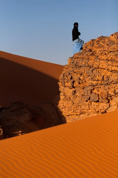 Tuareg no deserto — Fotografia de Stock