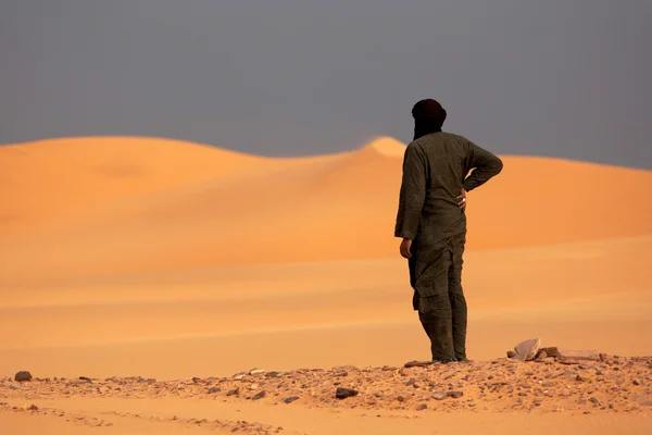 Tuareg i öknen — Stockfoto