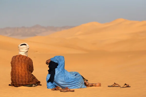 Tuaregs in the Sahara Desert — Stock Photo, Image