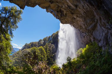 Waterfall Saltillo, national park Lanin clipart