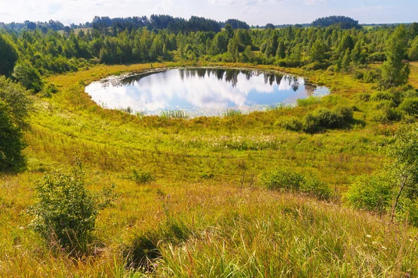 Beautiful landscape on the lake — Stock Photo, Image