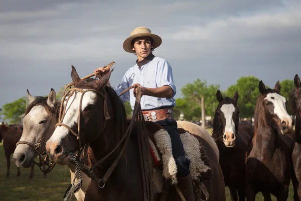 Gauchos en Fiesta de la Tradicion a San Antonio de Areco — Foto Stock