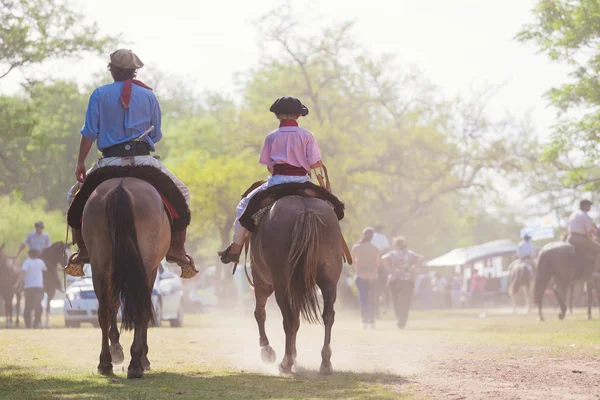 Gauchos en Fiesta de la Tradicion a San Antonio de Areco — Foto Stock