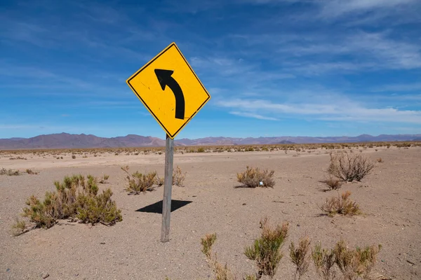 Road sign in the national park Torres del Paine, Patagonia, Chile — Stock Photo, Image