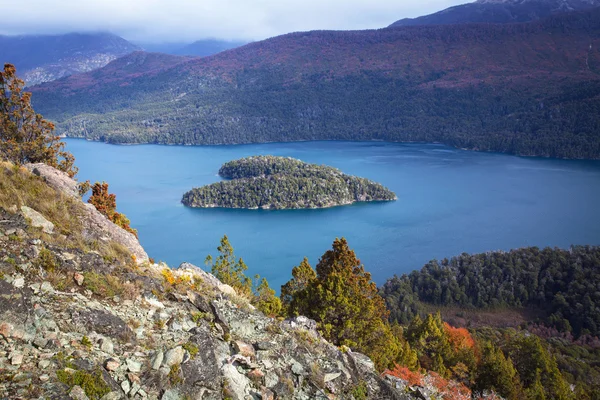 Île du coeur, lac Mascardi, Patagonie, Argentine — Photo