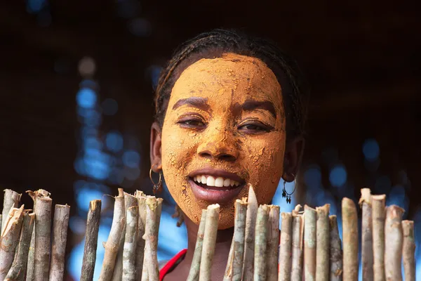 Kimliği belirsiz bir malagasy portresi — Stok fotoğraf