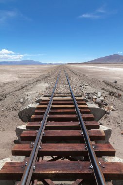 Train on a high plateau Altiplano clipart