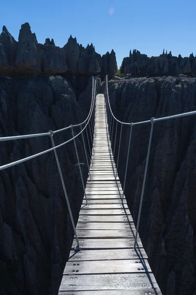 Pont suspendu à Madagascar — Photo