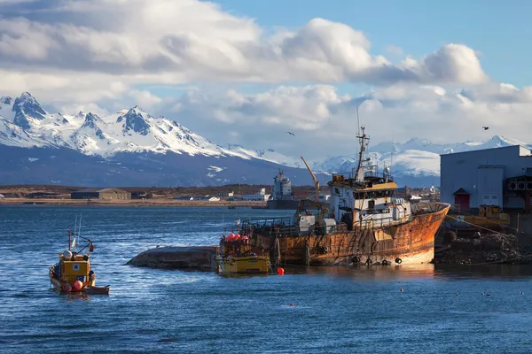 Naufrágio perto de Ushuaia, Tierra del Fuego . — Fotografia de Stock