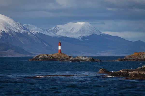 Lighthouse end of the world in the Beagle Channel — Stock Photo, Image