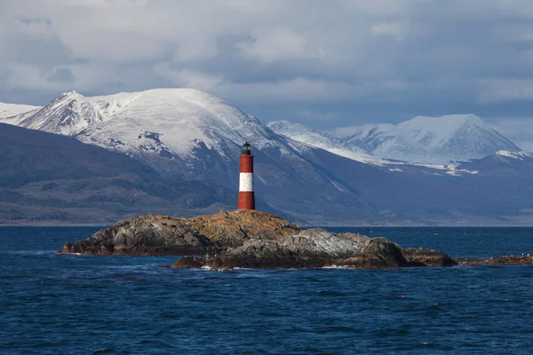 Lighthouse end of the world in the Beagle Channel — Stock Photo, Image