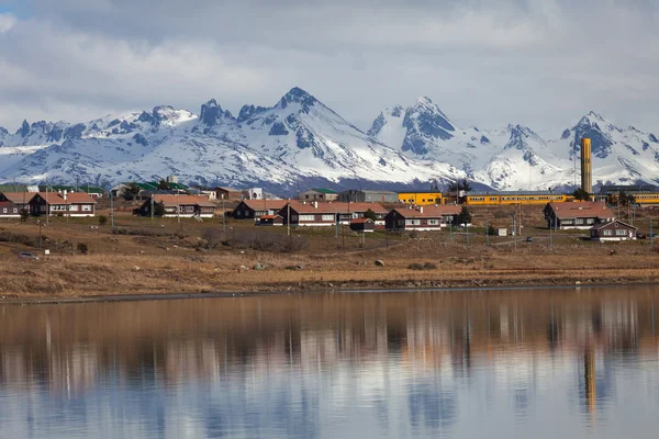 Uma vista de Ushuaia, Tierra del Fuego . — Fotografia de Stock