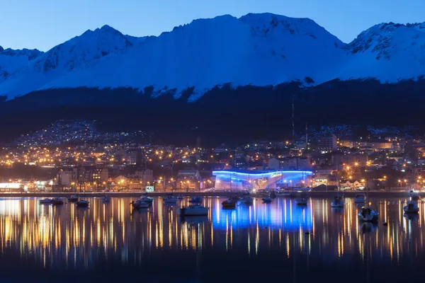 Een weergave van de nacht van ushuaia — Stockfoto