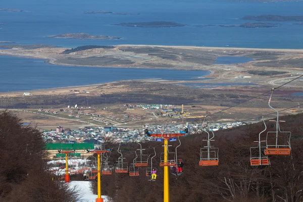 Ski lift in Ushuaia, Tierra del Fuego. — Stock Photo, Image