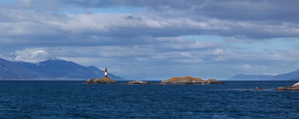 Világítótorony a beagle-csatorna a világ végén — Stock Fotó