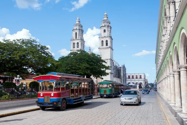 Arquitetura colonial em Campeche — Fotografia de Stock