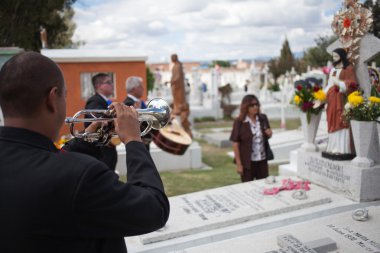 Aguascalientes, Meksika - nov 02: mezarlık olarak bilinmeyen musicants